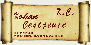 Kokan Češljević vizit kartica